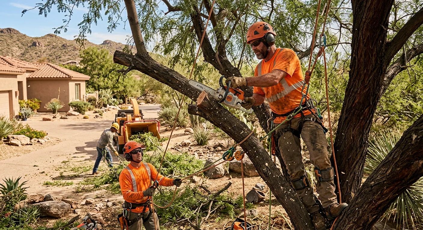 Cleared desert lot with brush removed and graded soil in Cave Creek
